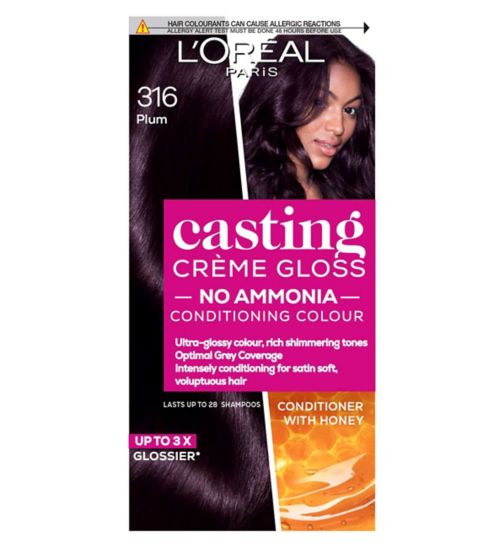 L'Oreal Paris Casting Creme Gloss Semi-Permanent Hair Dye, Purple Hair Dye 316 Plum