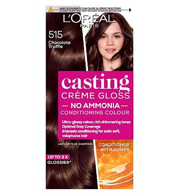 L’Oreal Paris Casting Creme Gloss Semi-Permanent Hair Dye, Brown Hair Dye 515 Choc Truffle