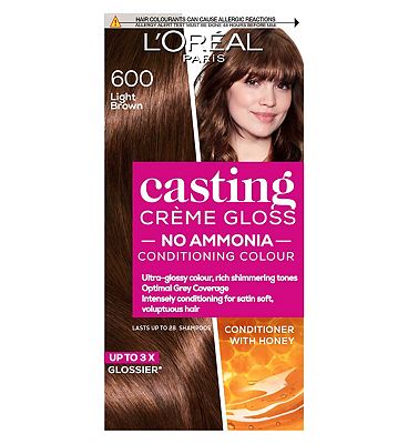 L’Oreal Paris Casting Creme Gloss Semi-Permanent Hair Dye, Brown Hair Dye 600 Light Brown