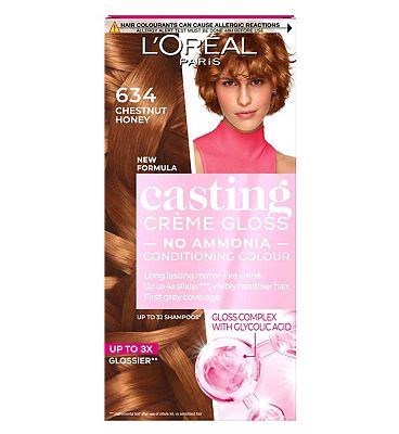 L’Oreal Paris Casting Creme Gloss Semi-Permanent Hair Dye, Brown Hair Dye 634 Chesnut Honey Brown