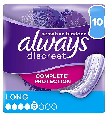 Always Discreet Incontinence Pads Plus Ultimate Night X12, Toiletries