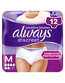 Always Discreet Boutique Incontinence Pants Women, Medium, Plus, 9