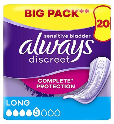 Always Discreet Long incontinence Pads 20 Duo Pack