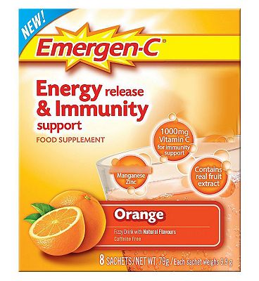 Emergen-C Super Orange Sachets with sweetener - 8 x 9.8 g