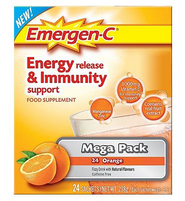 Emergen-C Super Orange Sachets with sweeteners - 24 x 9.8 g