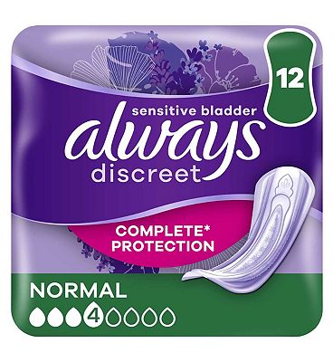 Always Discreet Incontinence Pads Normal x 12