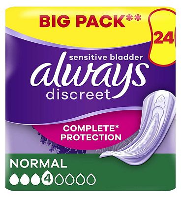 Always Discreet Incontinence Pads Normal For Sensitive Bladder 24 - Boots
