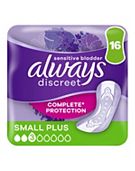 Always Discreet Incontinence Pads Small Plus For Sensitive Bladder x16