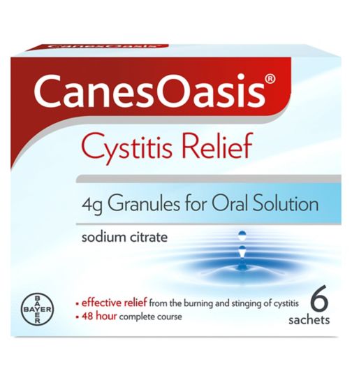 CanesOasis Cystitis Relief Cranberry Flavour Oral Solution - 6 Sachets