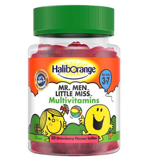 Haliborange for Kids 3-7 Mr. Men Little Miss Multivitamins - 30 Strawberry Flavour Softies