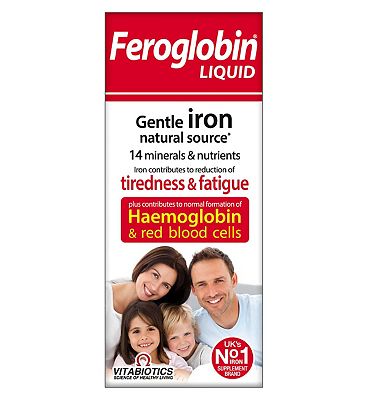 Vitabiotics Feroglobin B12 Liquid Iron Zinc B Complex Malt Honey Orange - 500 ml