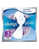  Always Zzzs Overnight Disposable Period Underwear For Women,  Size Small/Medium, Black Period Panties, Leakproof, 7 Count X 2 Packs