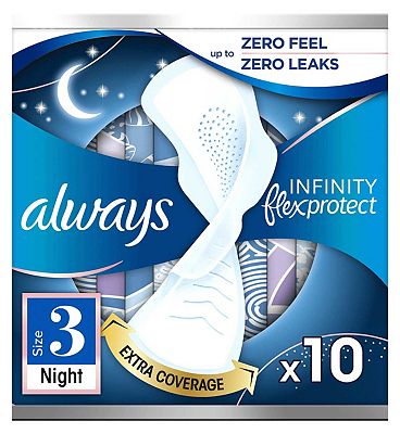 Always Ultra Night Protection Sanitary Pads With Wings Menstrual Cycle X10
