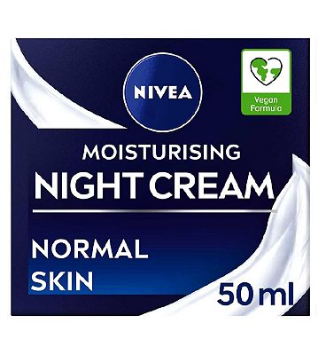 NIVEA 24H Moisture Moisturising Night Cream with Vitamin E for Normal Skin 50ml