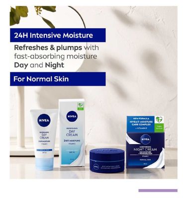 NIVEA 24H Moisture Moisturising Night Cream with Vitamin E for Normal Skin 50ml (3)