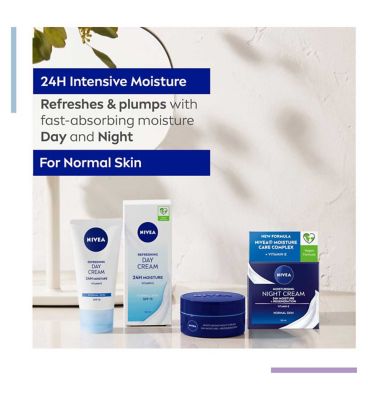 NIVEA 24H Moisture Moisturising Night Cream with Vitamin E for Normal Skin 50ml (4)