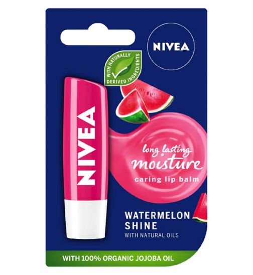 NIVEA Lip Balm, Watermelon Shine, 4.8g