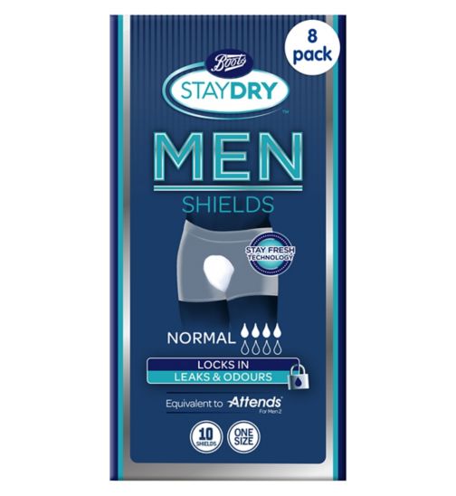 Boots StayDry for Men Normal - 80 Shields (8 Pack Bundle)