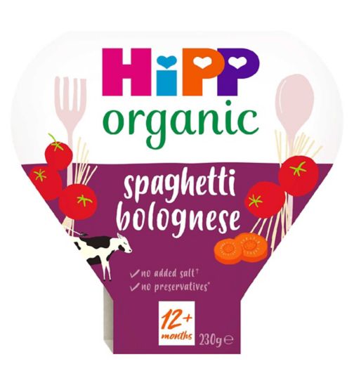 HiPP Organic Spaghetti Bolognese Toddler Tray Meal 1-3 Years 230g