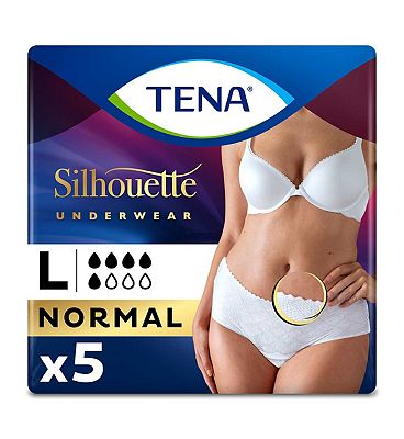 Tena Lady Silhouette Incontinence Pants Normal Large, 5 pack