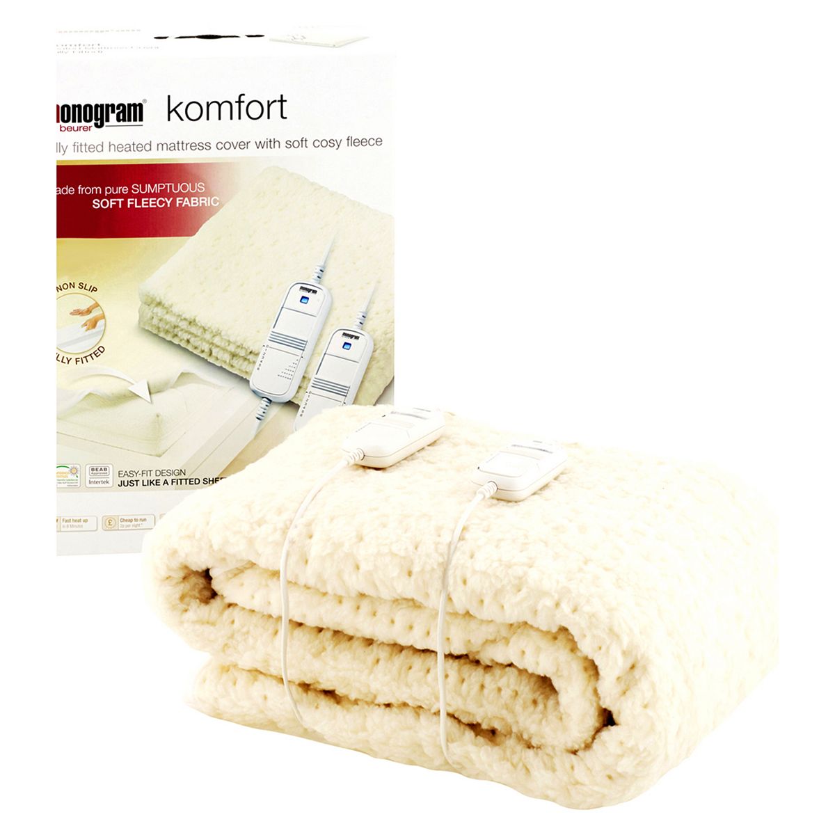 Beurer Monogram By Komfort Heated Mattress Cover-King Size/Dual