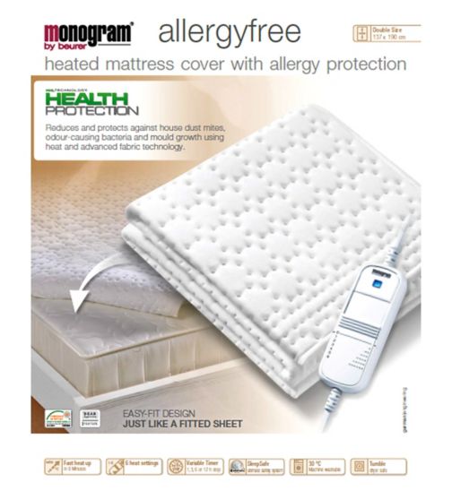Monogram by Beurer Allergyfree Heated Mattress Cover-Double