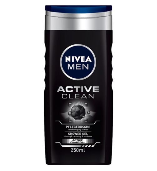 NIVEA MEN Shower Gel Active Clean with Charcoal 250ml