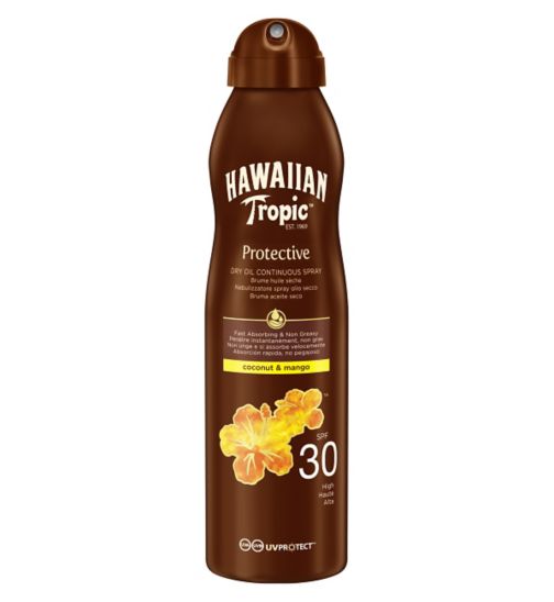 Hawaiian Tropic Protective Dry Oil Continuous Spray SPF 30 180ml