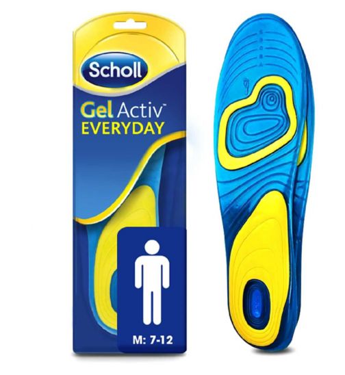 Scholl Gel Everyday Insoles - Men - size 7 - 12