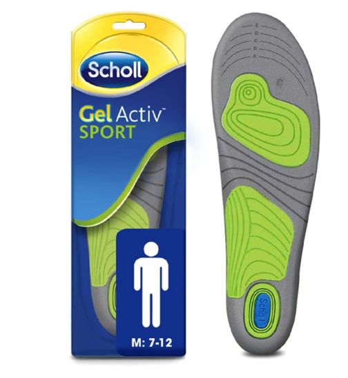 Scholl Gel Sport Insoles - Men - size 7 - 12