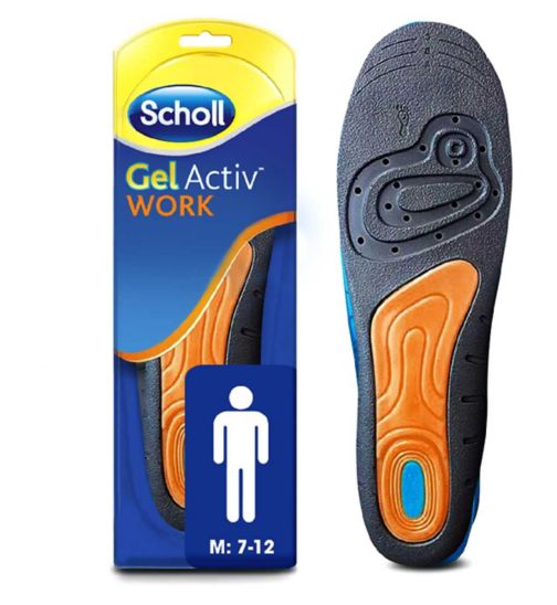 Scholl Gel Work Insoles - Men - size 7 - 12