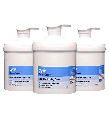 Boots Derma Care Daily Moisturising Cream 500ml - 3 Pack