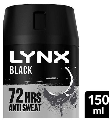 Lynx Men Black Antiperspirant Deodorant Aerosol 150ml