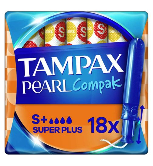 Tampax Pearl Compak Super Plus Tampons Applicator 18X