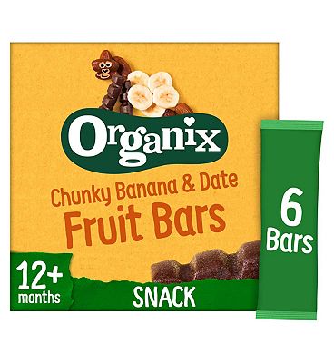 Organix Goodies Banana & Date Chunky Fruit Bars 6x17g (102g)