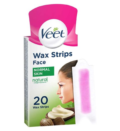 Veet Natural Wax Strips Face for Normal Skin x20