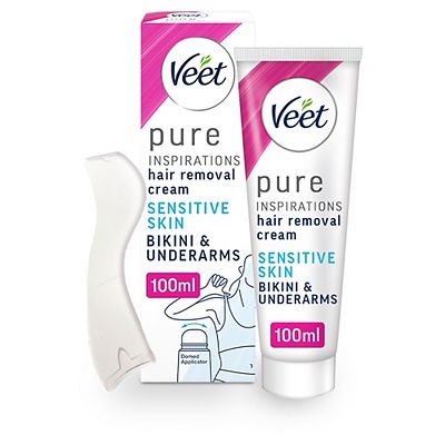 Veet Use For Female Xxx - Veet Bodycurv Bikini and Underarm Hair Removal Cream for Sensitive Skin -  100ml - Boots