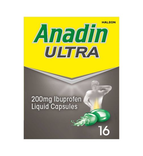 Anadin Ultra 200mg Ibuprofen - 16 Liquid Capsules