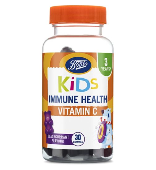 Boots Kids Immune Health Vitamin C 30 Blackcurrant Gummies