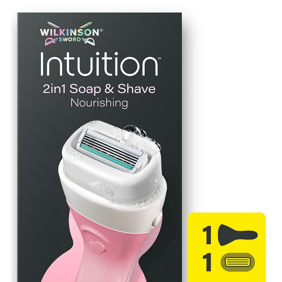 Wilkinson Sword Intuition 2In1 Soap & Shave Nourishing Women's Razor And 1 Blade Refill