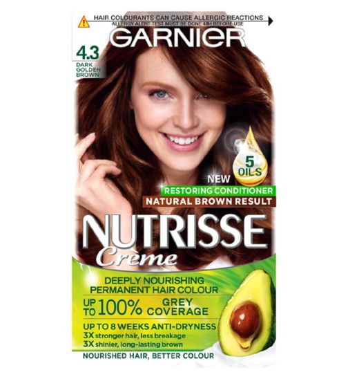 Garnier Nutrisse 4.3 Dark Golden Brown Permanent Hair Dye