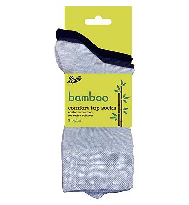 Boots Bamboo Mix Blue Socks (3 pairs)