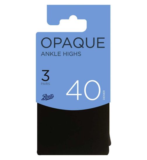 Boots Opaque Ankle Highs 40 denier (3 pack)