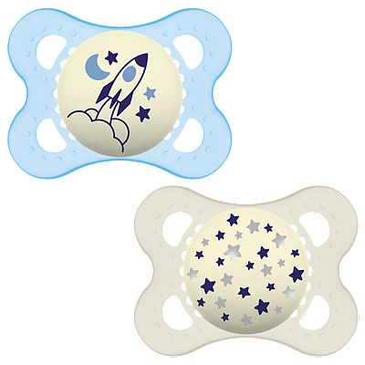 MAM Perfect Night 0+ Month Soother Double Pack - Boots