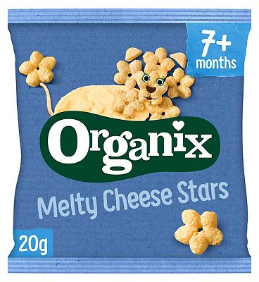 Organix Melty Organic Cheese Stars Baby Finger Food Snacks 20g