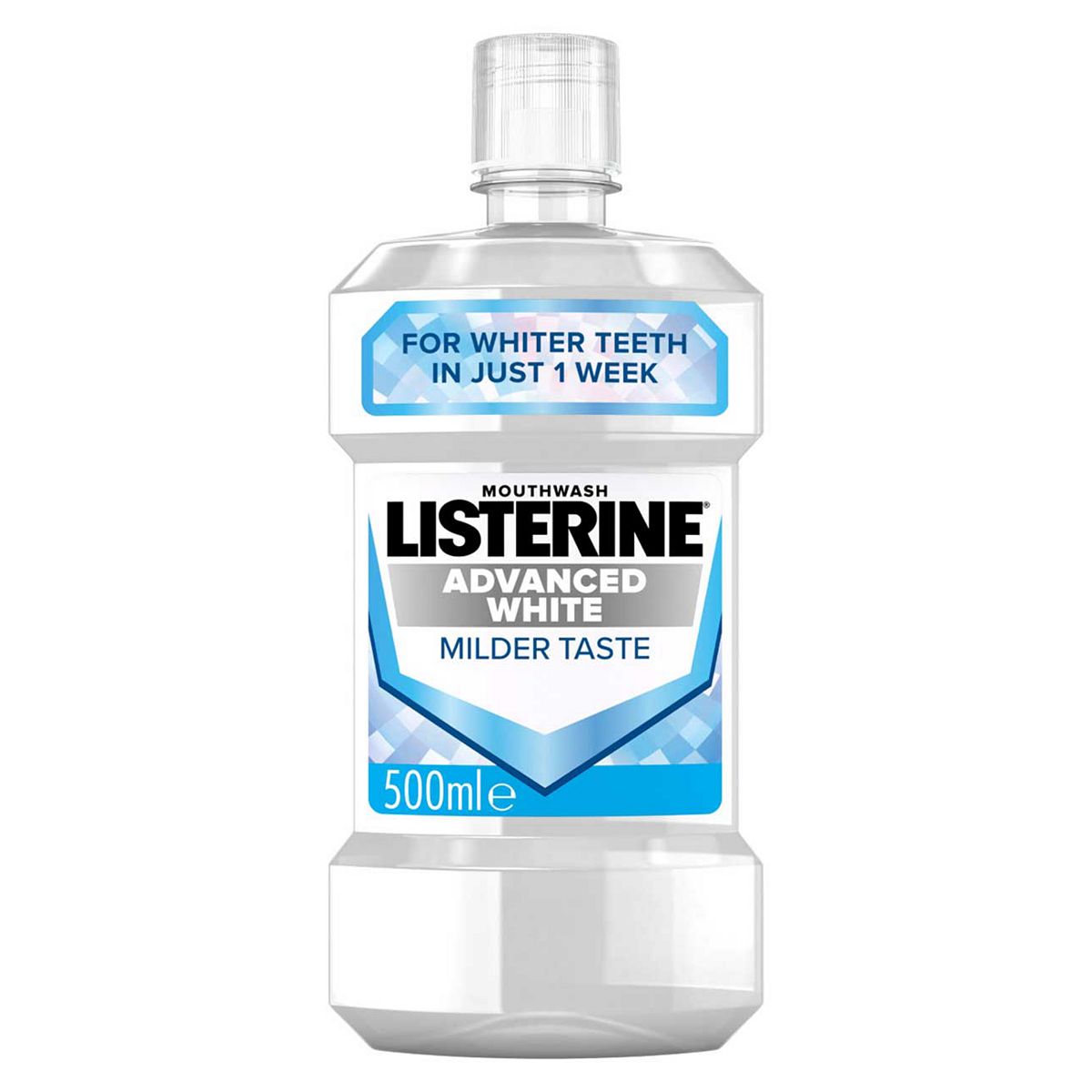 Listerine Advanced White Milder Taste Mouthwash 500Ml