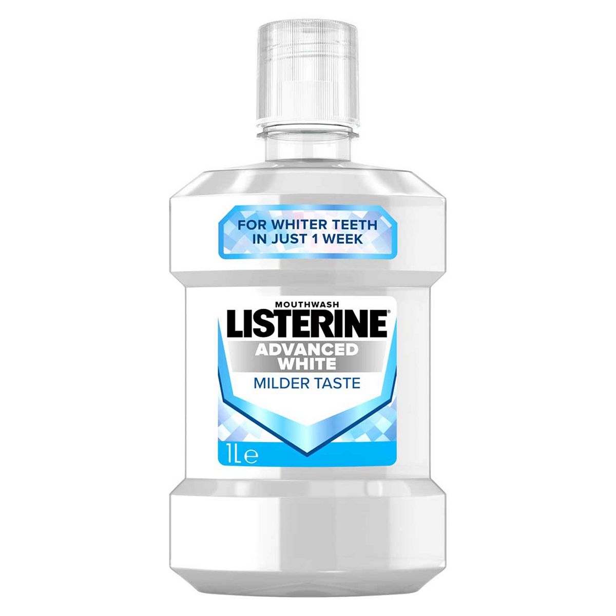 Listerine Advanced White Milder Taste Mouthwash 1L