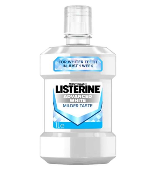 Listerine Advanced White Milder Taste Mouthwash 1L