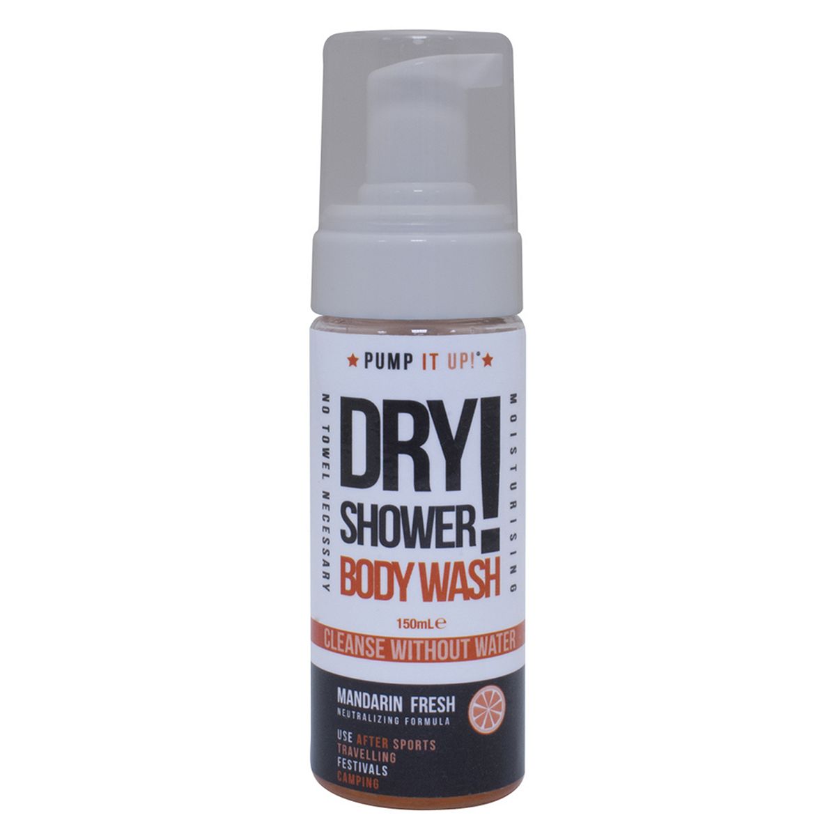 Pump It Up Dry Body Wash Mandarin 150ml