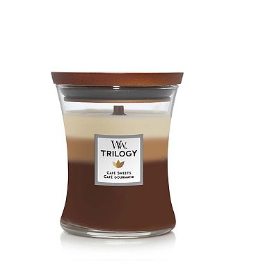 Woodwick Medium Candle Caf Sweets Trilogy 275g